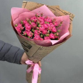 Букет из 5 розовых кустовых роз (50 см) в Долгопрудном