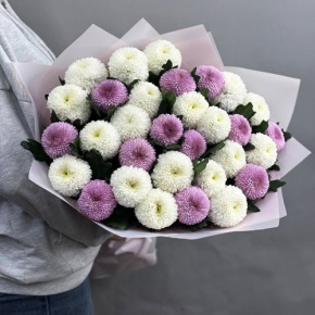 Букет из 31 хризантемы Момоко микс в Долгопрудном