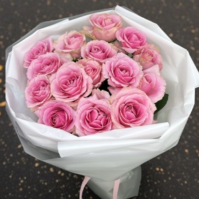 Букет из 15 пудровых роз (70 см) в Долгопрудном