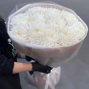 Букет из 11 белых хризантем  в Долгопрудном