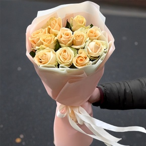 Букет из 11 роз Пич Аваланж (60 см) в Долгопрудном