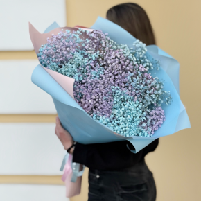 Букет "Радуга" из 15 гипсофил в Долгопрудном
