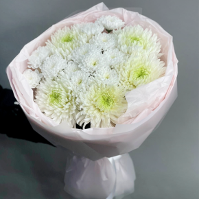 Букет из микса белых хризантем Магнум  в Долгопрудном