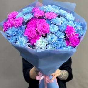 Букет "Матильда" из 15 кустовых хризантем в Долгопрудном