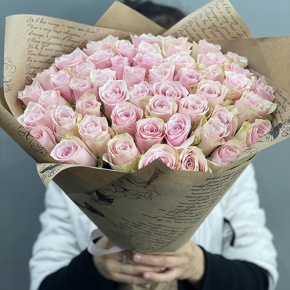 Букет из 51 пастельной розы (40 см) в Долгопрудном