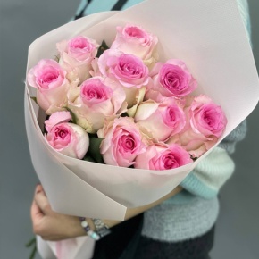 Букет из 11 пионовидных роз Эквадор (60см) в Долгопрудном