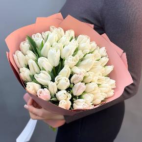 Букет из 49 белых тюльпанов в Долгопрудном