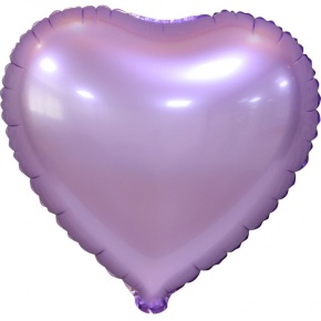 Сердце сиреневое фольгированный шар с гелием (45 см) в Долгопрудном