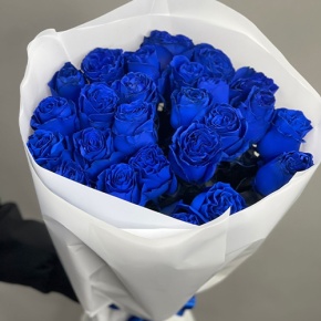 25 синих роз Эквадор (60 см) в Долгопрудном