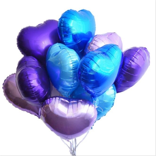 Сердце фиолетовое фольгированный шар с гелием (45 см) в Долгопрудном