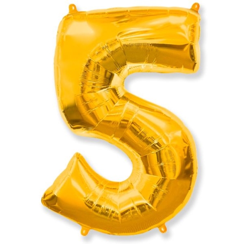 Шар гелиевый цифра 5 (40х102 см) в Долгопрудном