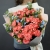 Букет "Фортуна" из коралловых роз и оксипеталума в Долгопрудном