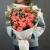 Букет "Фортуна" из коралловых роз и оксипеталума в Долгопрудном