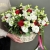 Композиция в корзине "Стелла" из роз, эустом и альстромерий в Долгопрудном