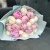 Микс из 19 бело-розовых пионов в Долгопрудном
