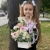 Композиция с георгинами на 1 сентября в белом ящике в Долгопрудном Композиция с георгинами на 1 сентября в белом ящике в Долгопрудном