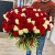 Букет 151 роза красный и белый микс (60 см) в Долгопрудном