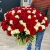 Букет 151 роза красный и белый микс (60 см) в Долгопрудном