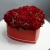 Композиция в коробке "Красное сердце" из пионовидной кустовой розы в Долгопрудном