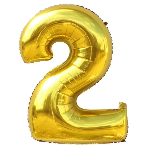 Шар гелиевый цифра 2 (40х102 см) в Долгопрудном