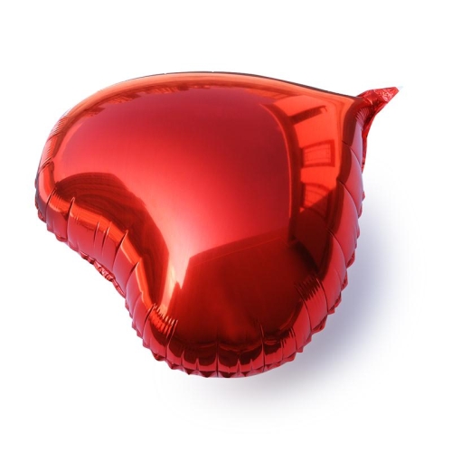 Сердце красное фольгированный шар с гелием (45 см) в Долгопрудном